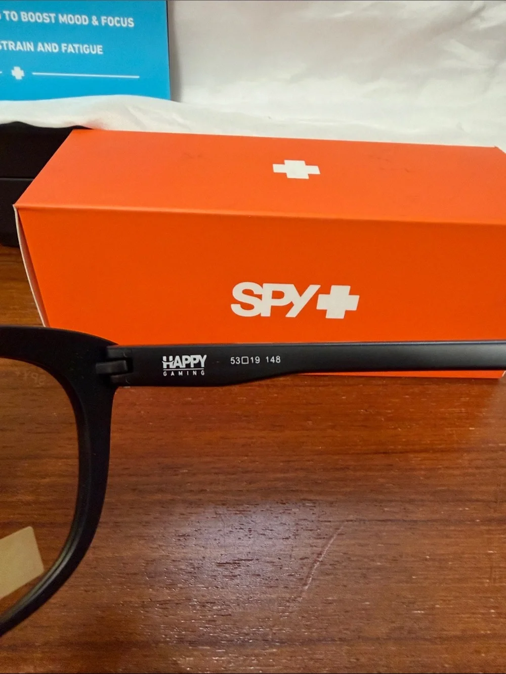 SPY Black Cat-Eye Blue Light Glasses